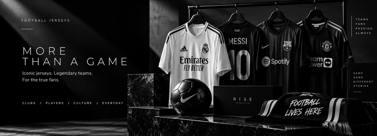 Rise Football Jerseys monochrome full-width collection hero