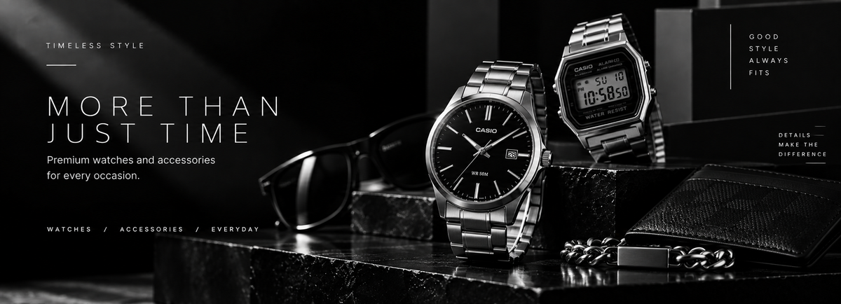 Watches and accessories monochrome luxury collection hero