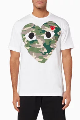 Comme des Garçons Camo Logo T-Shirt White