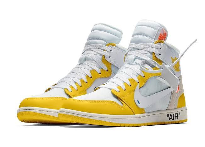 Off-White x Air Jordan 1 yellow colourway