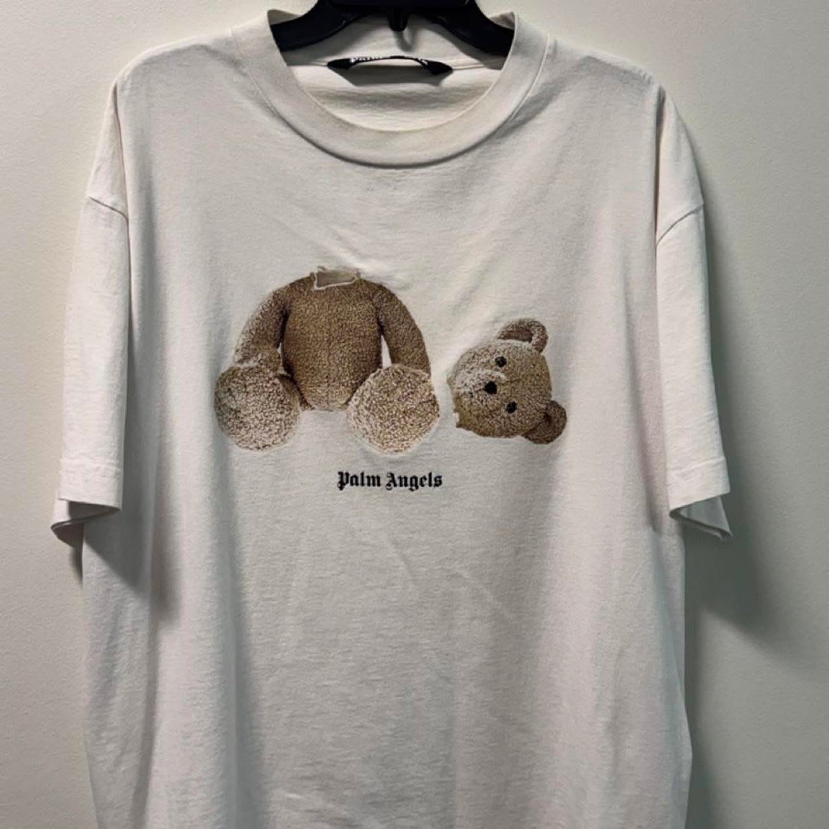 Palm Angels small teddy bear logo T-shirt white